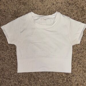 Offline by Aerie White Cropped Women’s Athletic Top